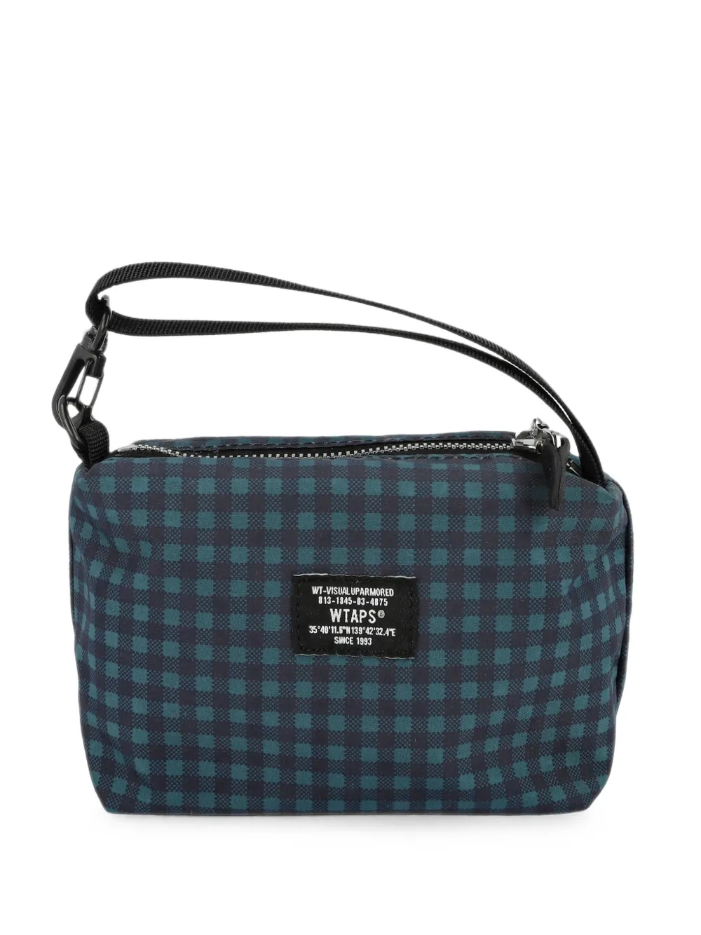 WTAPS check-print pouch | Blue | Image 1