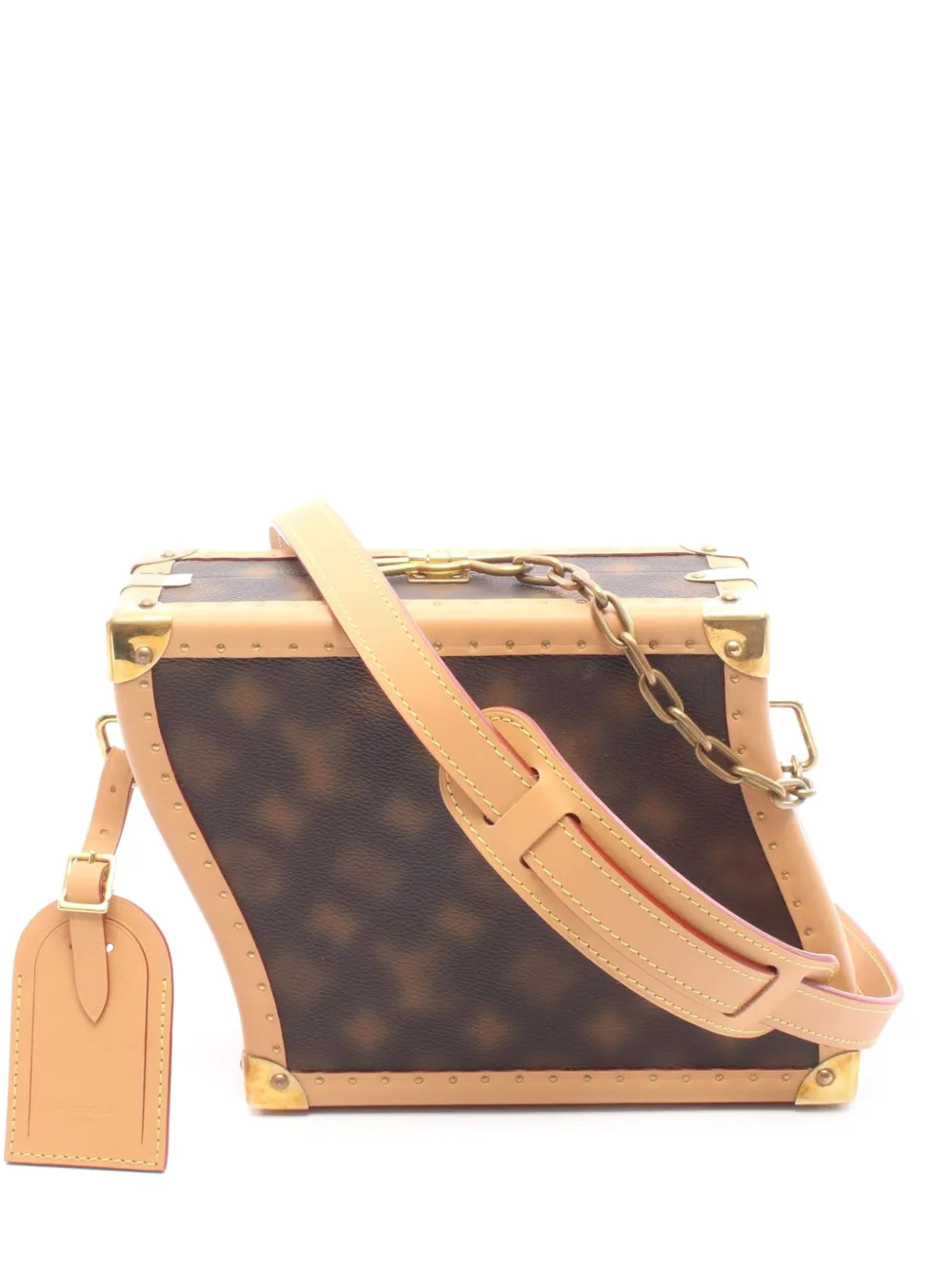 Louis Vuitton Pre-Owned 2021-2026 Monogram Blurry Wavy Clutch Box with Strap crossbody bag - Marrone