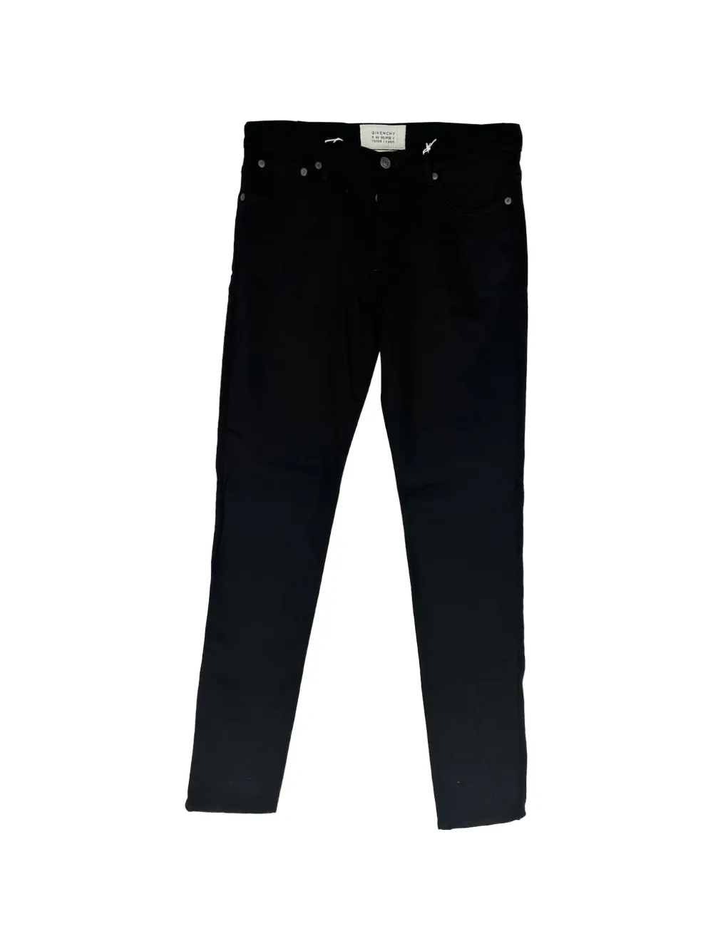 Pre-owned Givenchy Logo-patch Slim-fit Jeans In Black