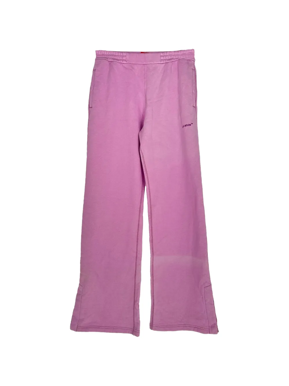 Off-White Pre-Owned Diag-Striped straight-leg track pants - Rosa