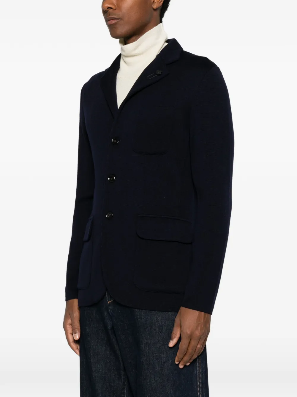 Lardini Blazer met enkele rij knopen Blauw