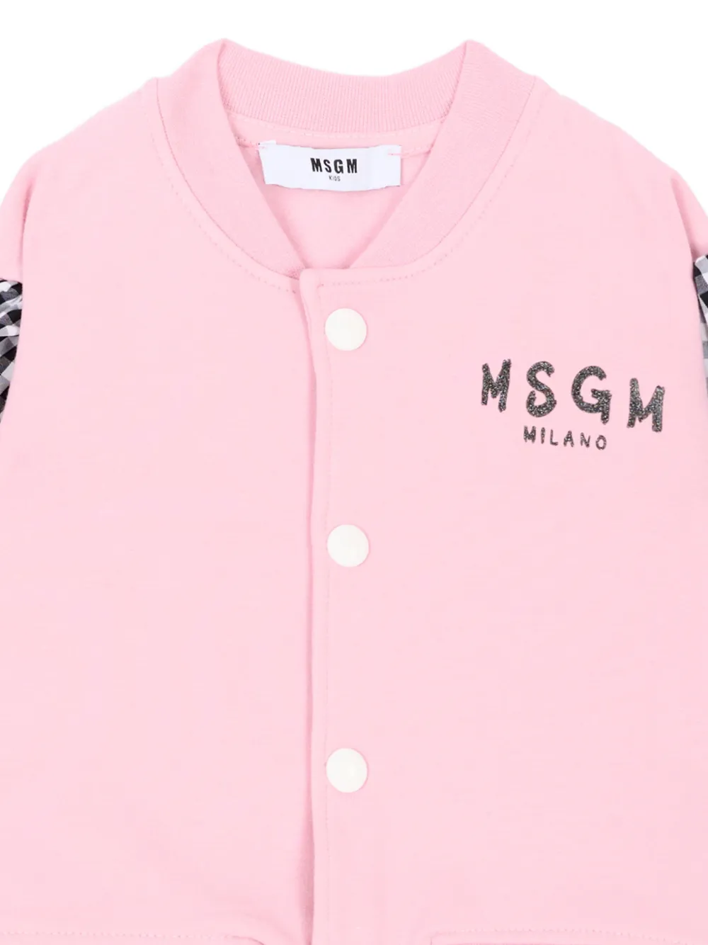 MSGM Kids Rokset met knopen en ruches aan de zoom Roze