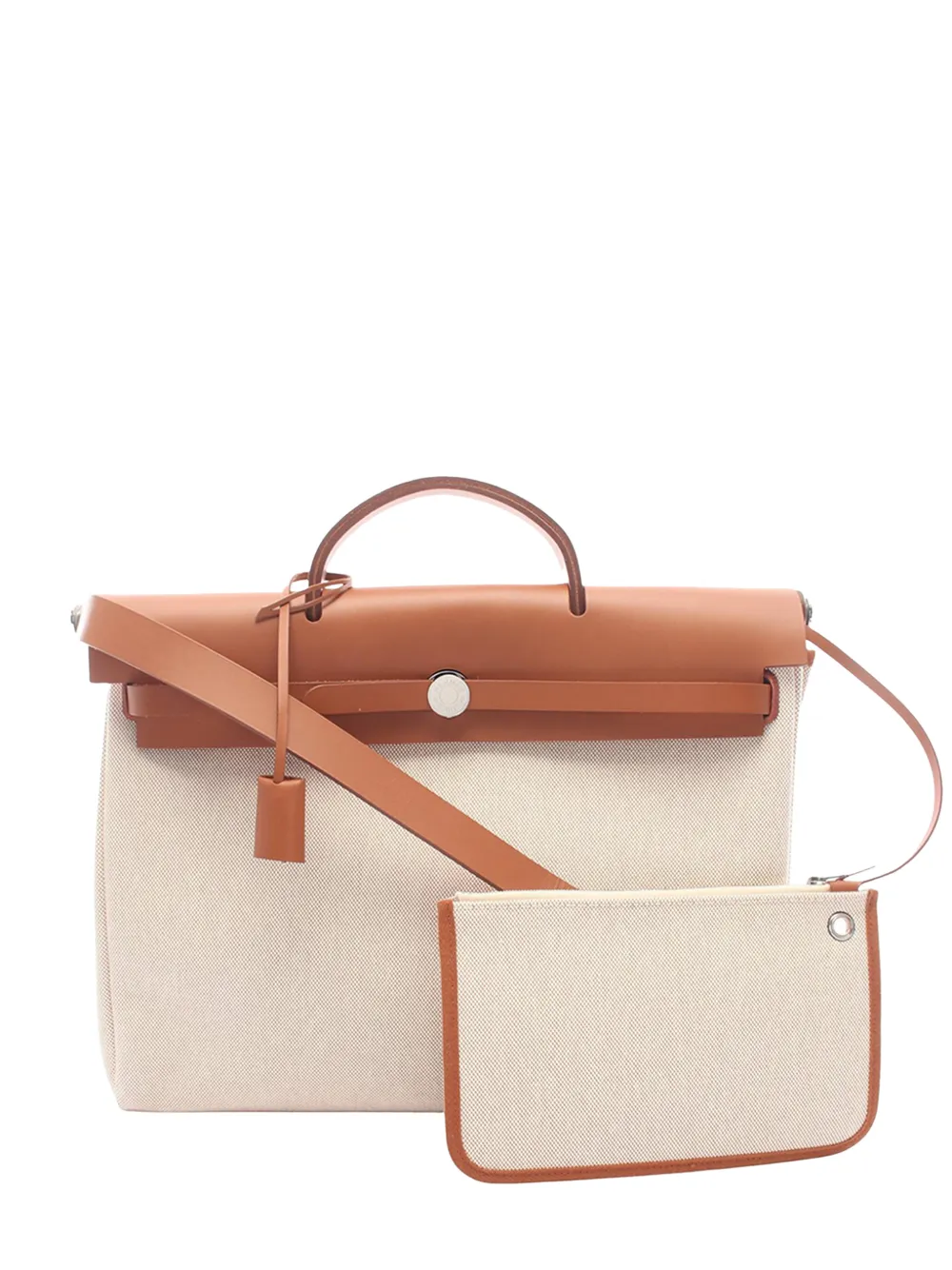 Hermès Pre-Owned 2024 Toile Herbag Zip Satchel-Tasche 39cm - Nude