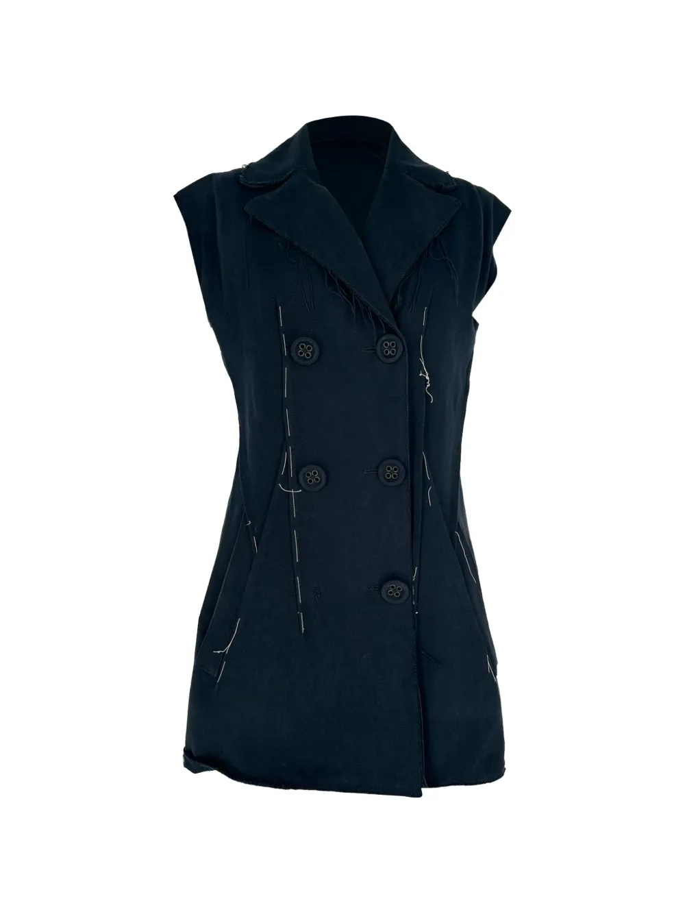 Bottega Veneta Pre-Owned veston à boutonnière croisée - Noir