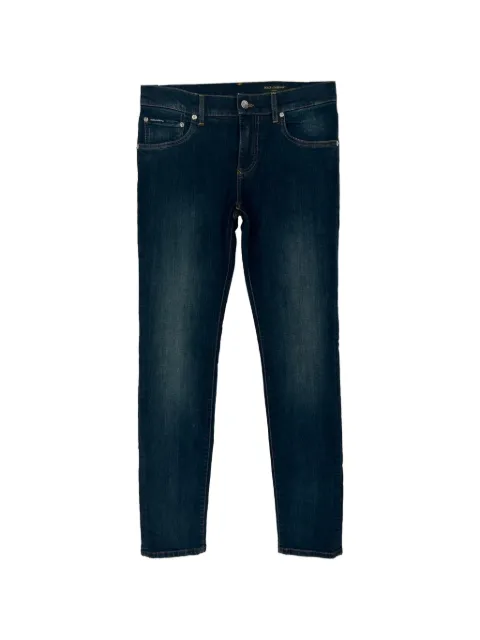 Dolce & Gabbana Pre-Owned logo-patched skinny jeans