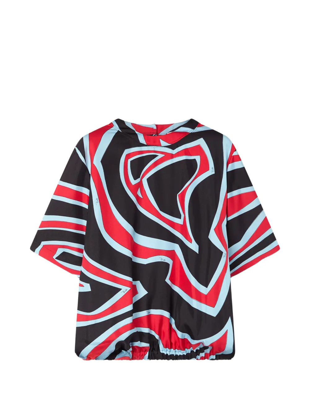PUCCI Labirinto print silk top - Black