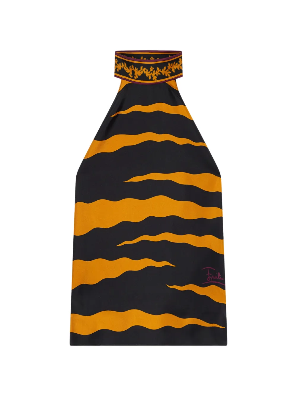PUCCI Fiamme-print halter top