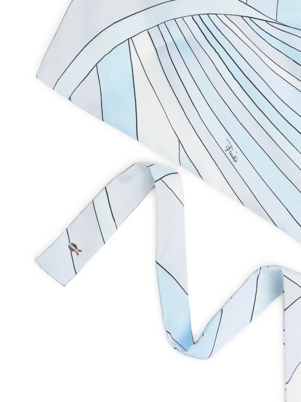 PUCCI Zijden bandana met Iride-print Blauw