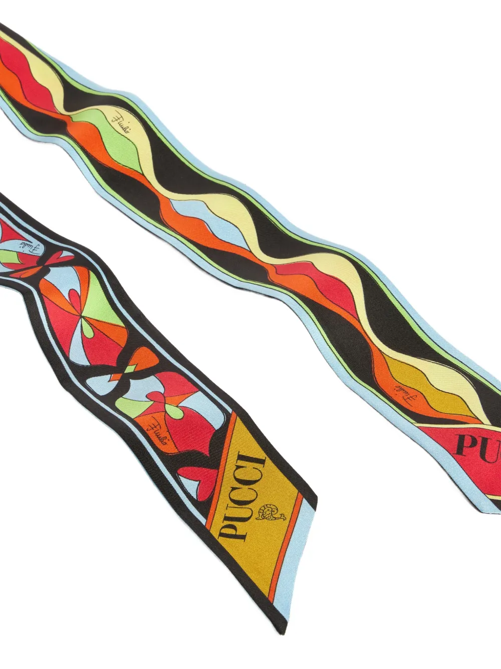 PUCCI Zijden bandeau met print Zwart