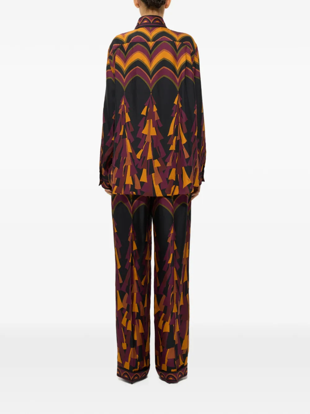 PUCCI Baiadera Print Silk Pants in Black, view 4