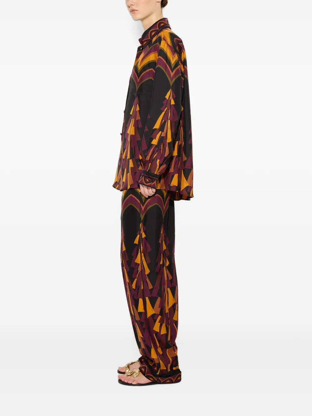 PUCCI Baiadera zijden blouse met print Zwart