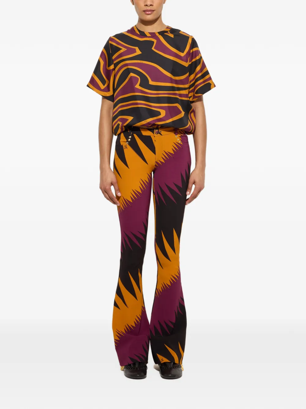 PUCCI Zijden top met Labirinto-print Zwart