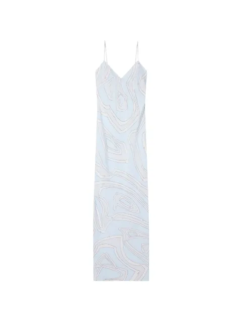 PUCCI robe en crêpe de chine à imprimé Labirinto