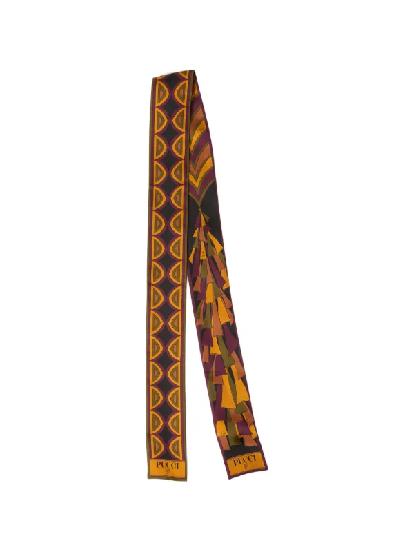 Pucci Mixed Print Silk Bandeau in Black