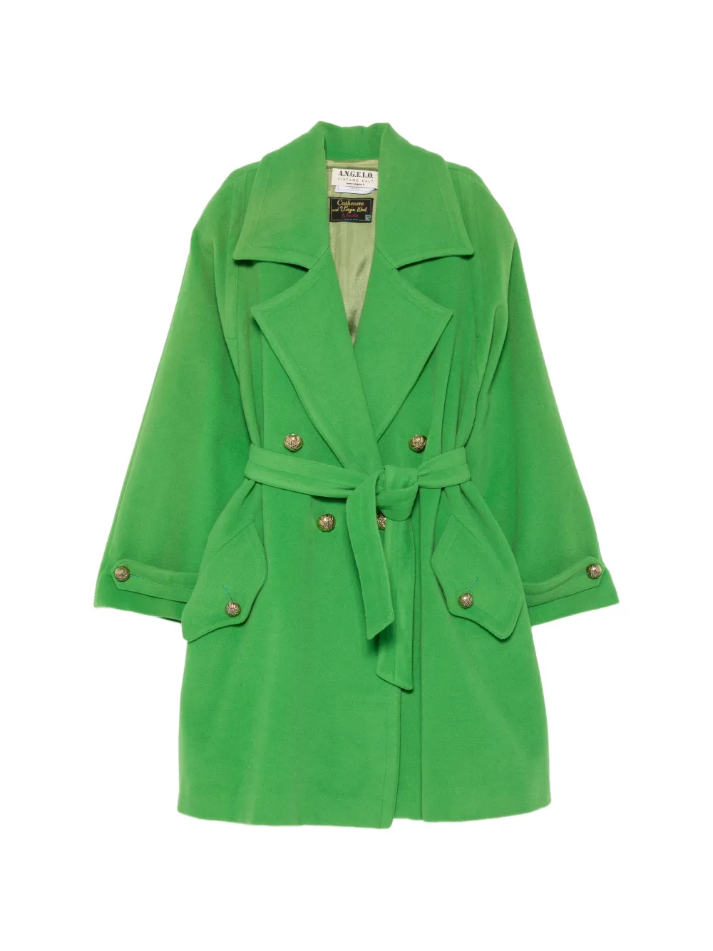 A.N.G.E.L.O. Vintage Cult 1980s double-breasted belted coat - Grün
