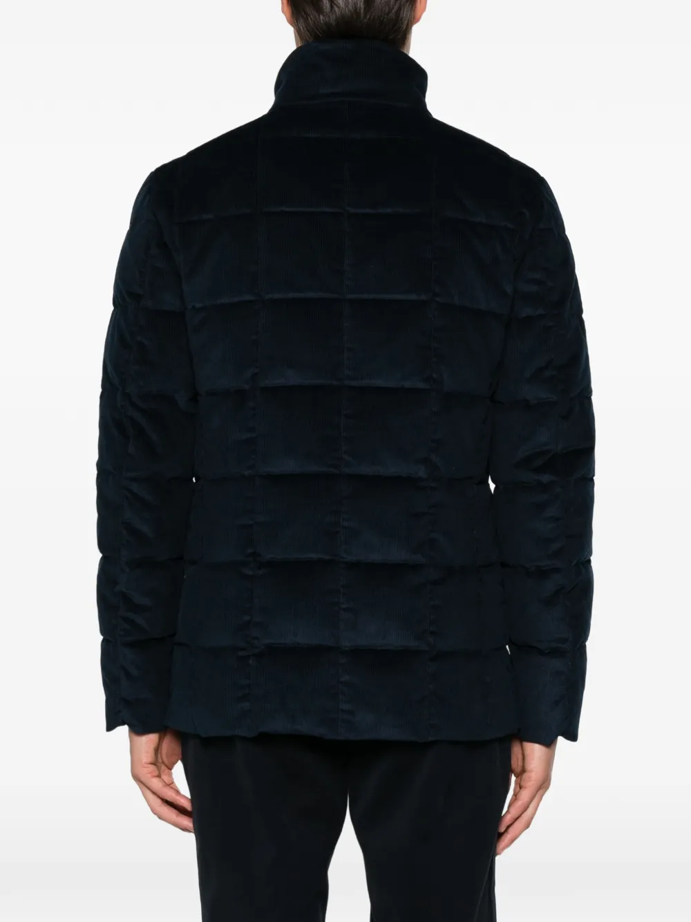 Fay Gewatteerd ribfluwelen jack Blauw
