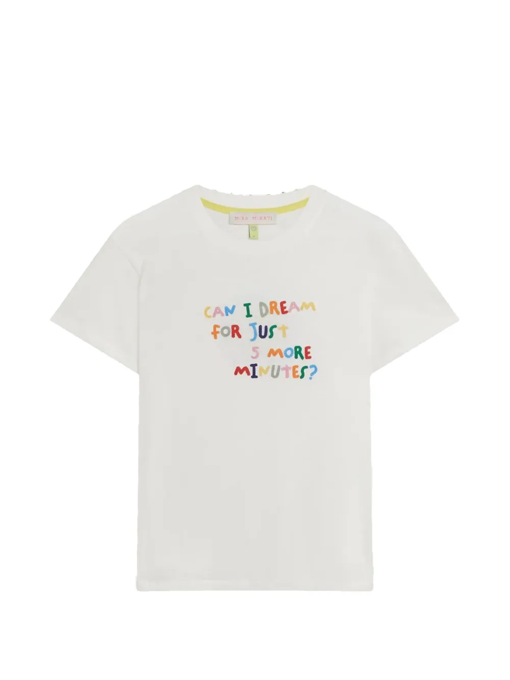 Mira Mikati Can I Dream For Five More Minutes embroidered T-shirt