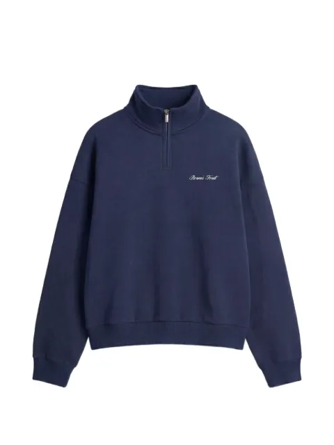 Bram’s Fruit logo-embroidered half-zip sweater