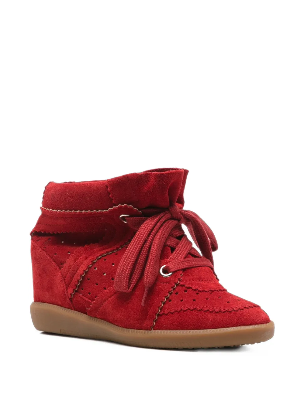 ISABEL MARANT Bobby wedge sneakers Rood