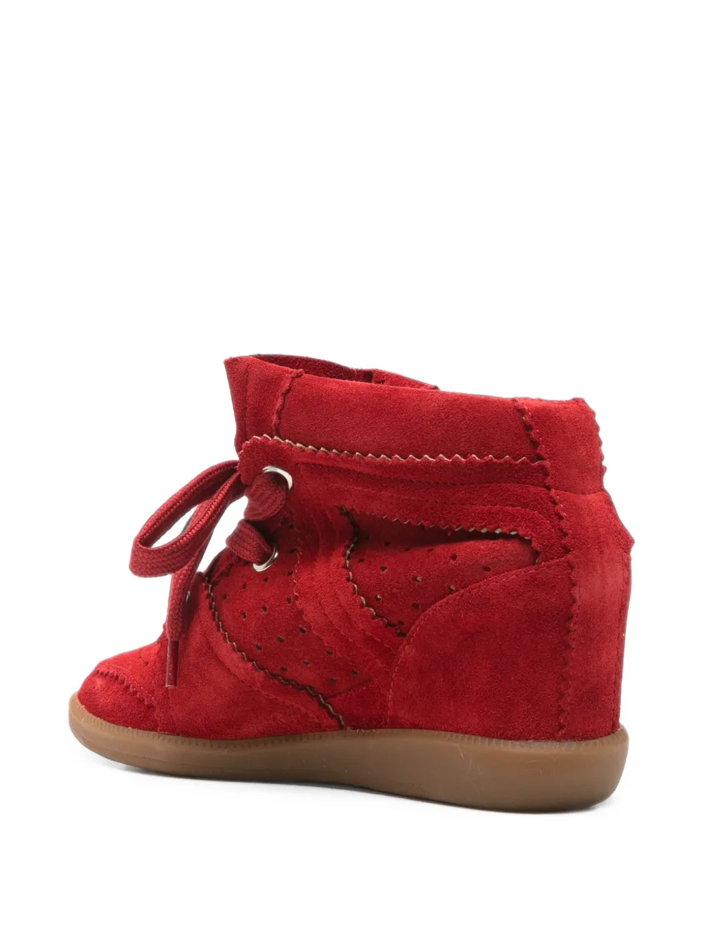 ISABEL MARANT Bobby wedge sneakers Rood