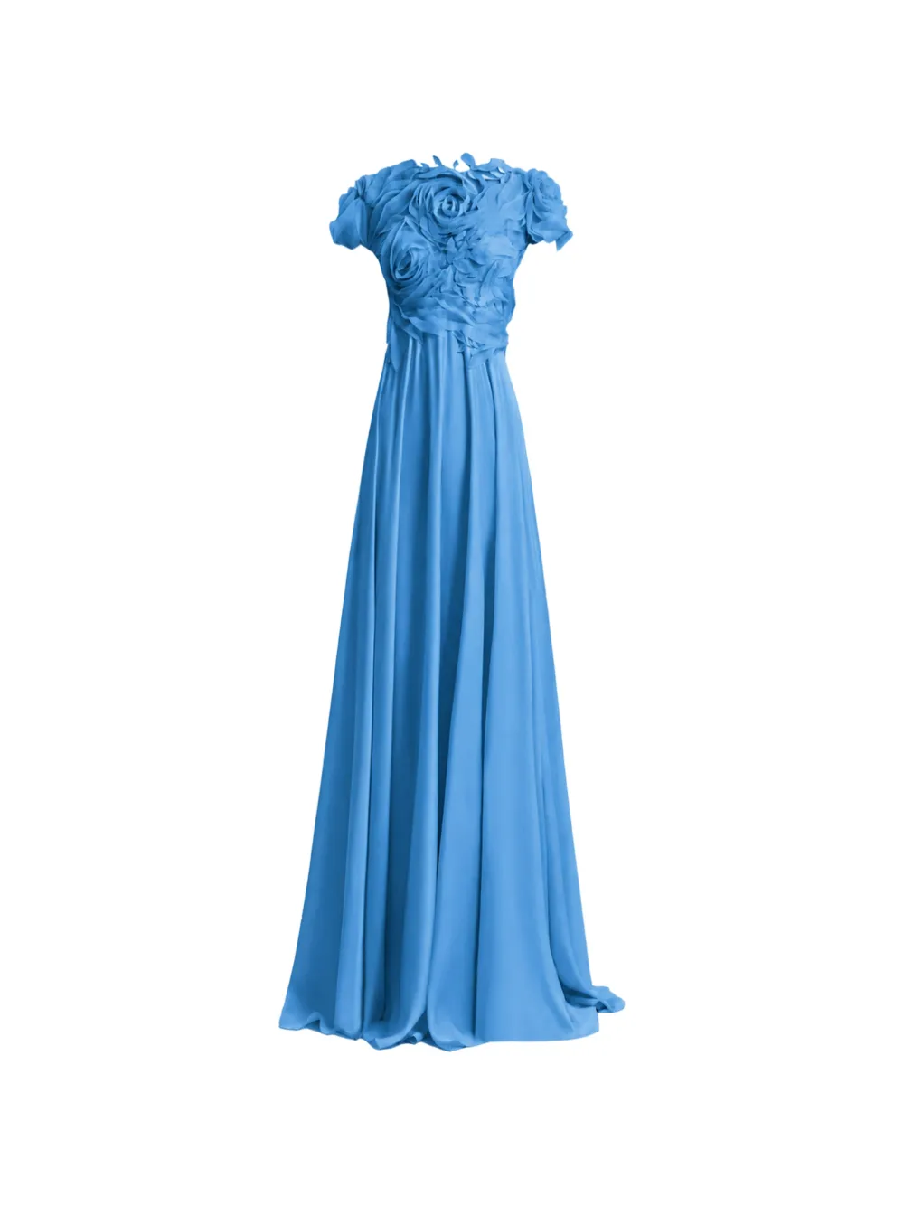 Gemy Maalouf floral-applique corset dress Blauw