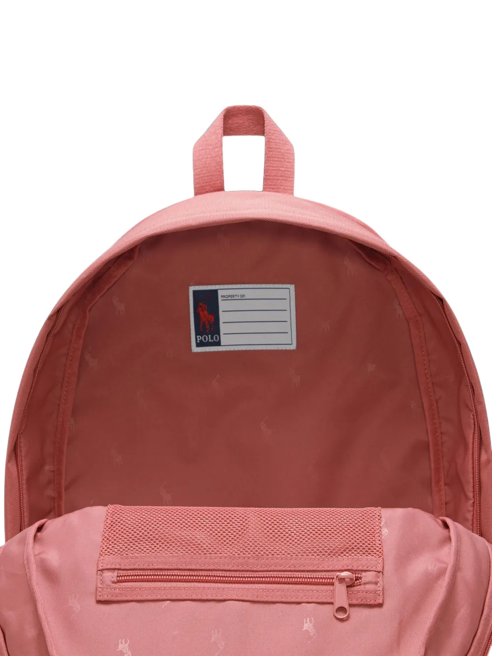POLO RALPH LAUREN KIDS Rugzak met Pony-patroon en logo-reliëf Roze