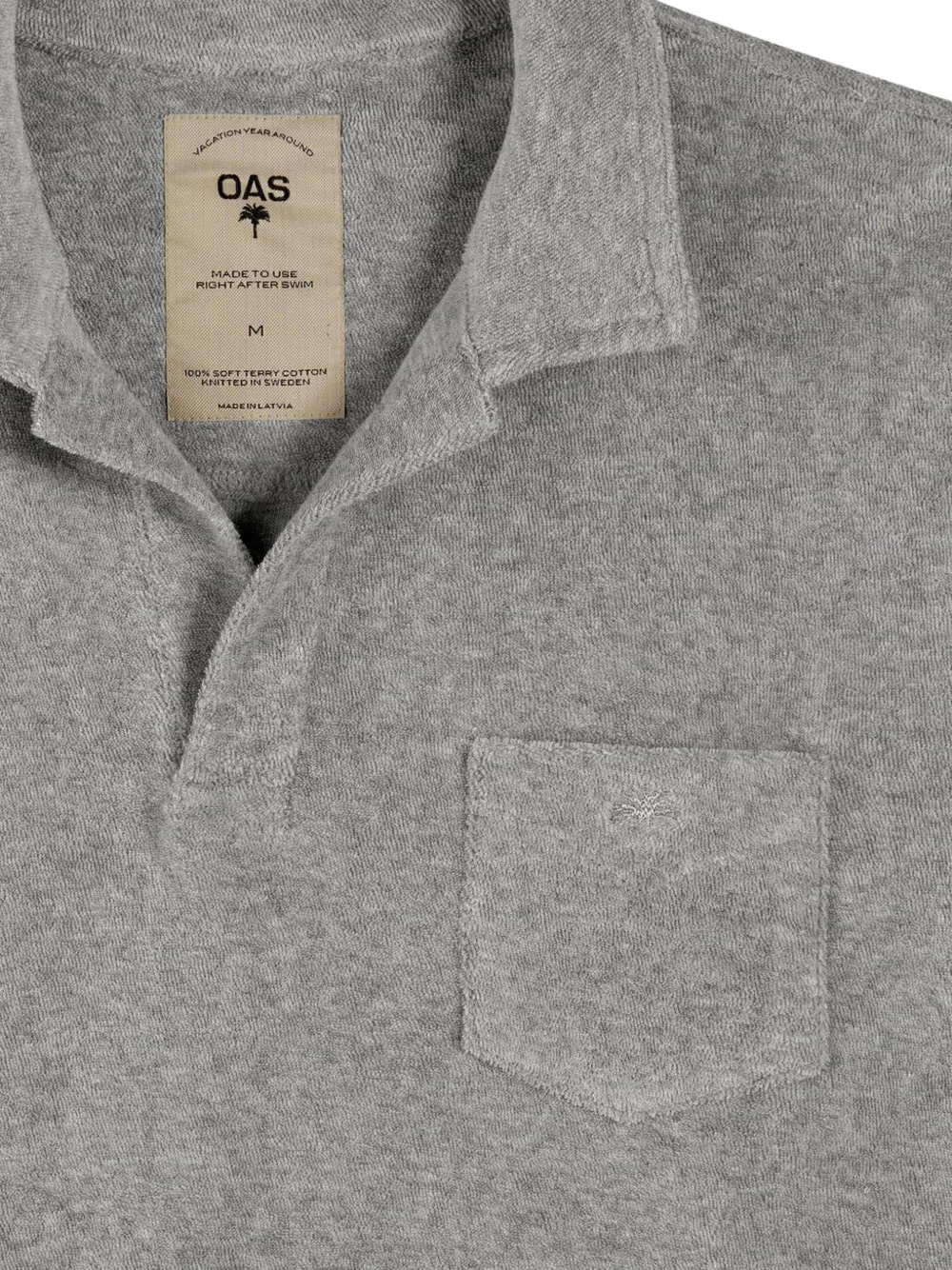 OAS Company Katoenen badstof T-shirt Grijs