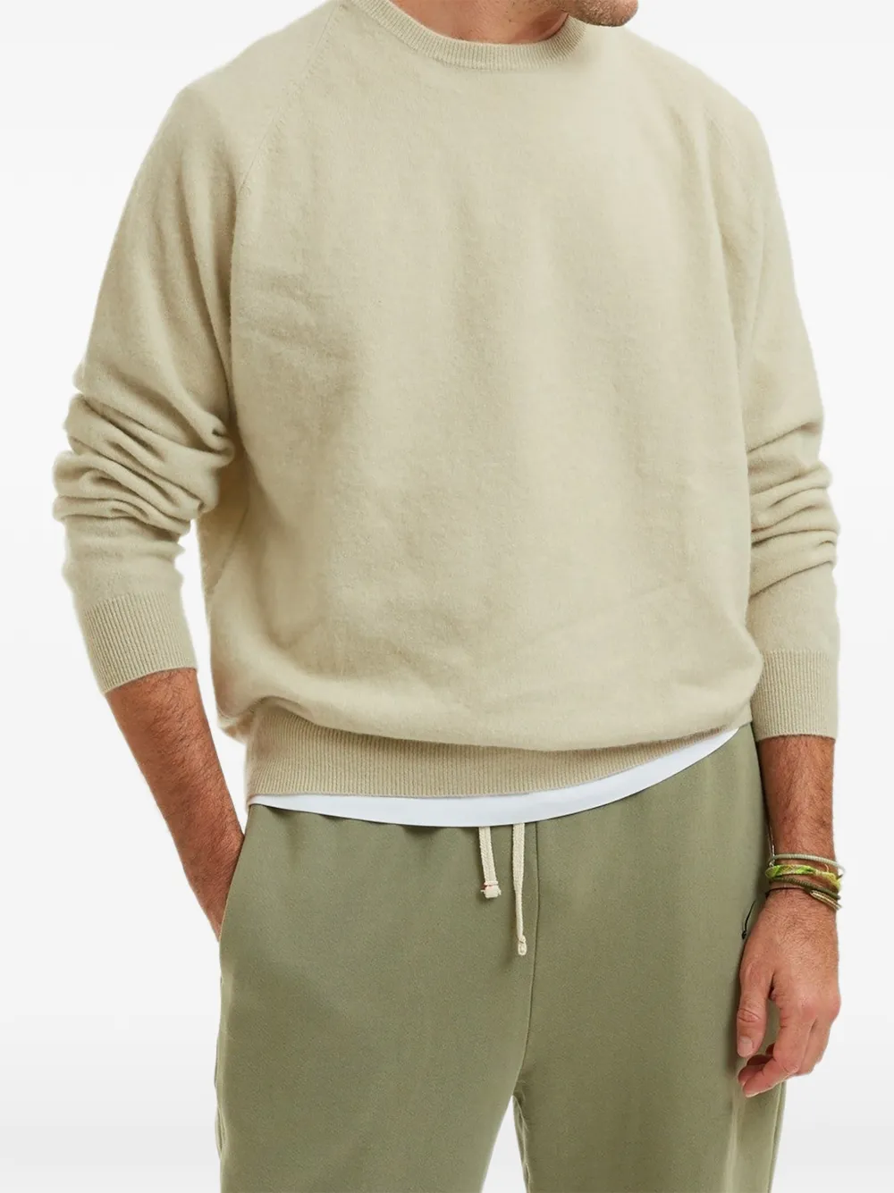 Frenckenberger Boyfriend crew-neck sweater - Toni neutri