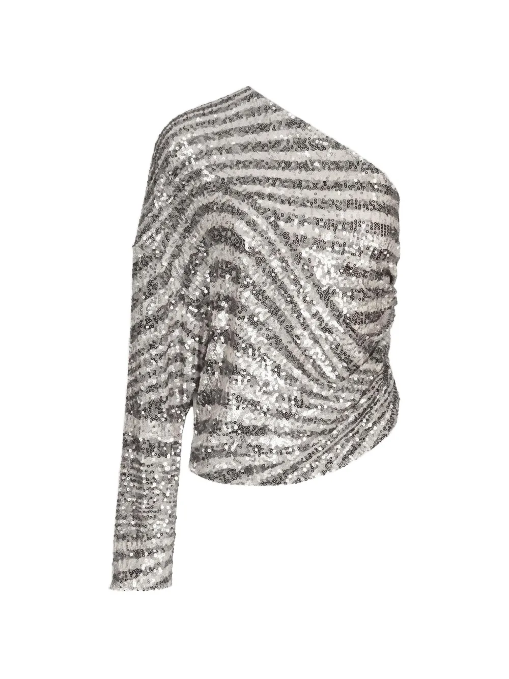 In The Mood For Love sequin-embellished asymmetrical top Zilver