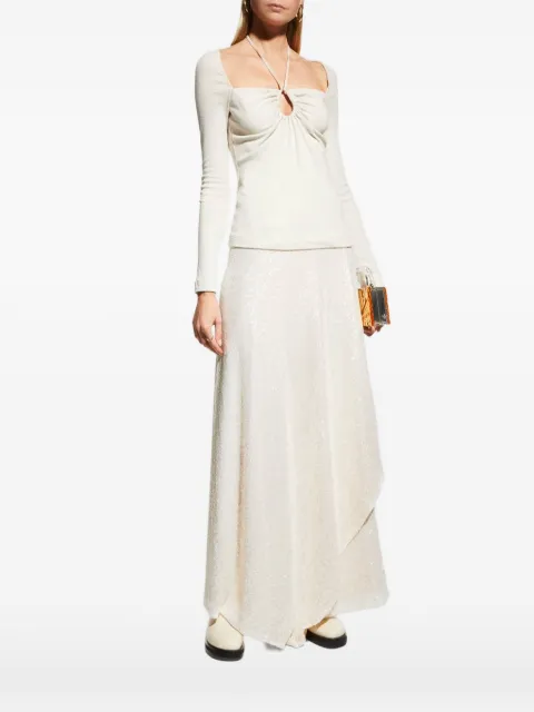 Rosetta Getty ruched drawstring cutout top