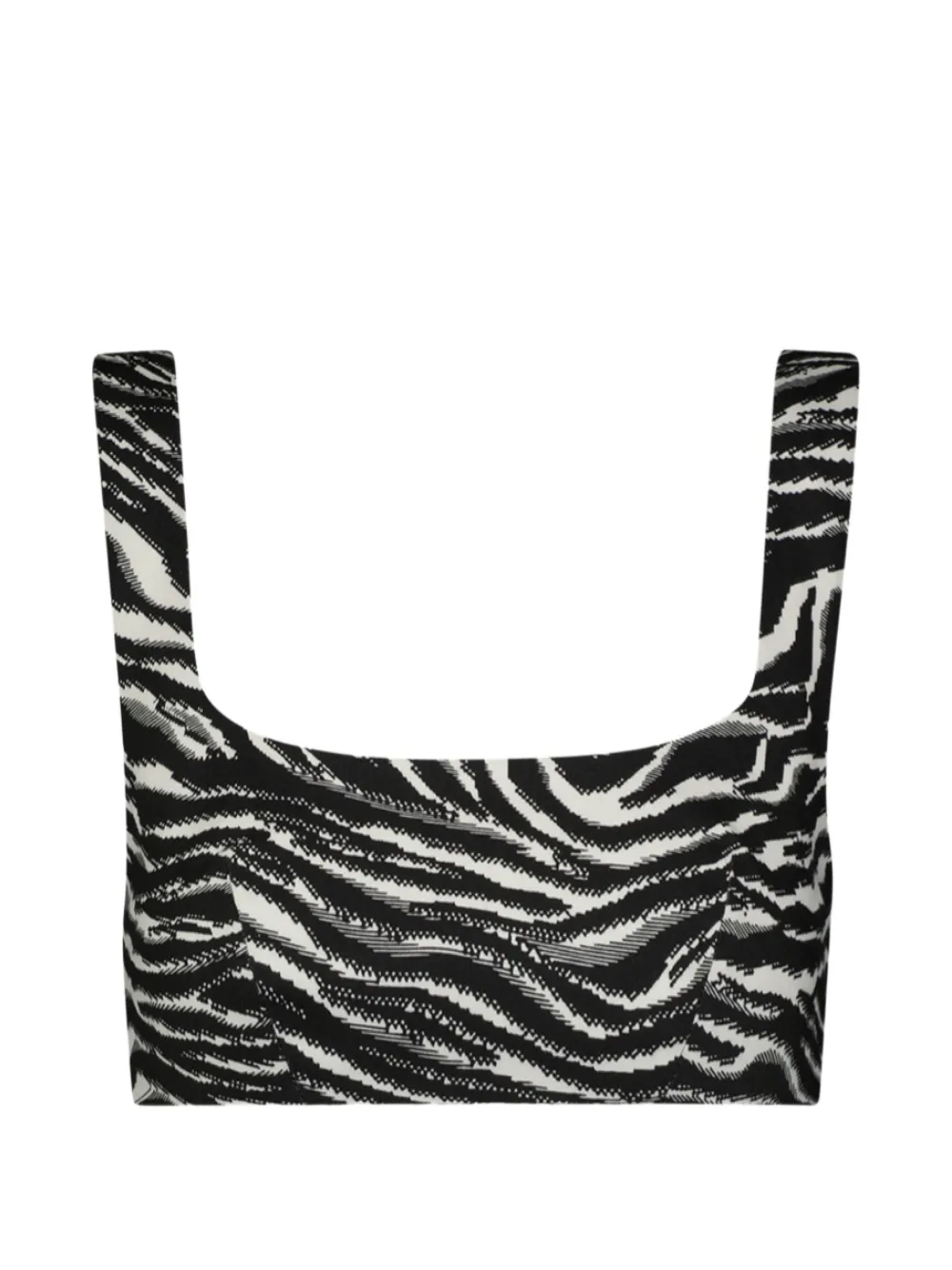 Matthew Bruch Anna zebra-print crop top