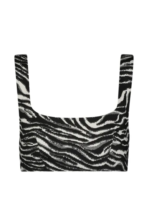 Matthew Bruch Anna zebra-print crop top