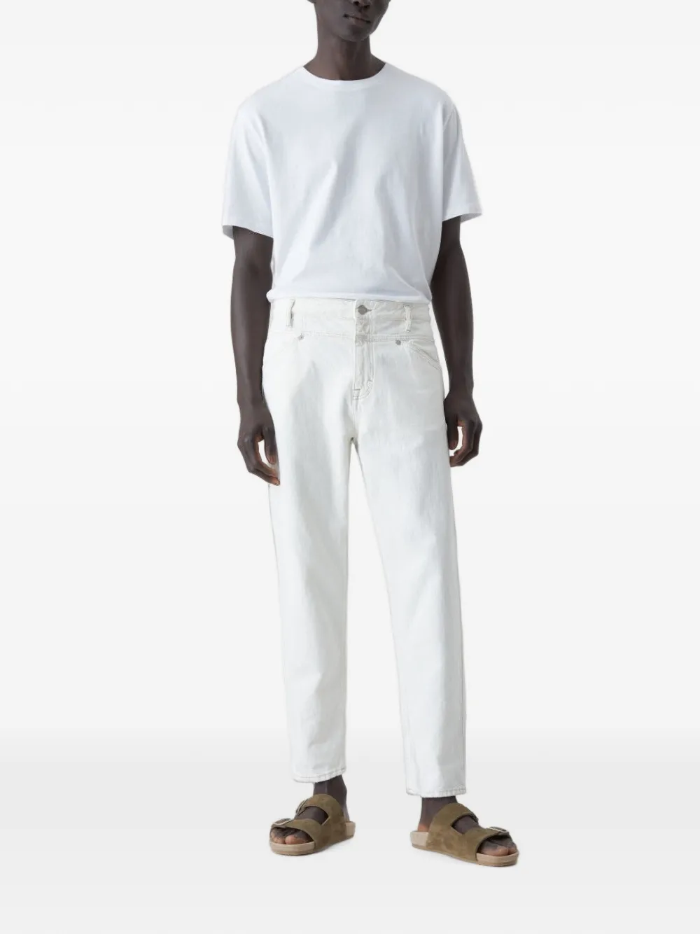 Closed Jeans met toelopende pijpen Beige