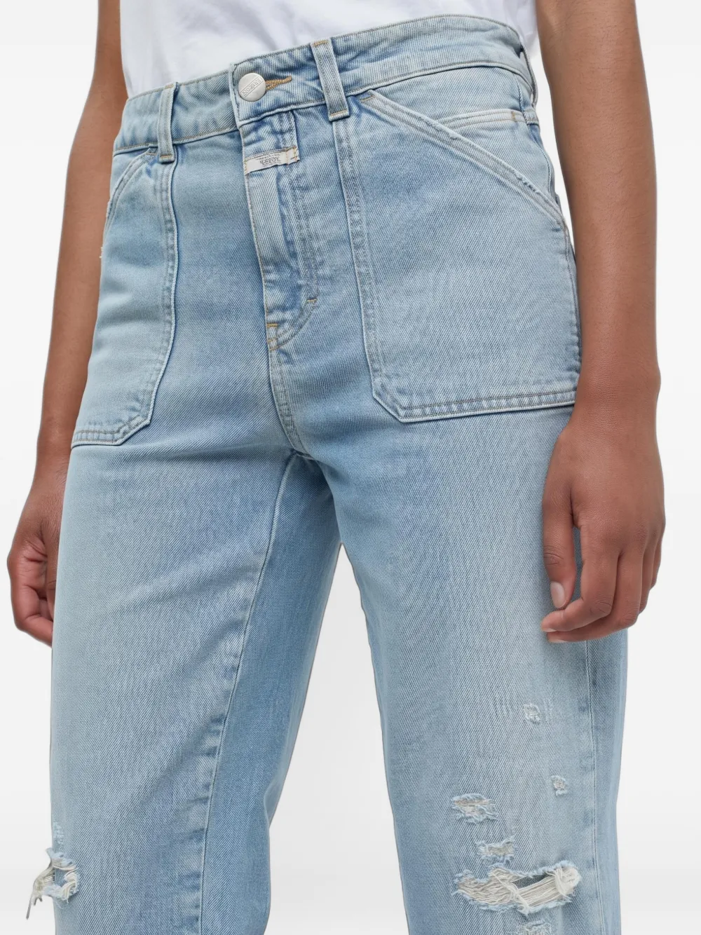 Closed Abe distressed jeans Blauw