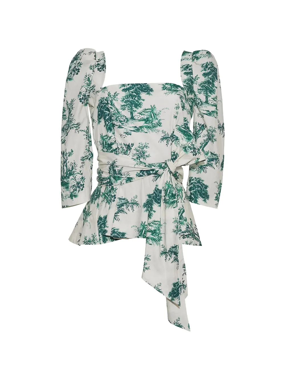 Cara Cara Lauren toile-print peplum blouse · 2