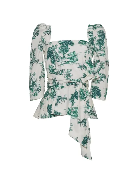 Cara Cara blusa Laurene estampada con peplum