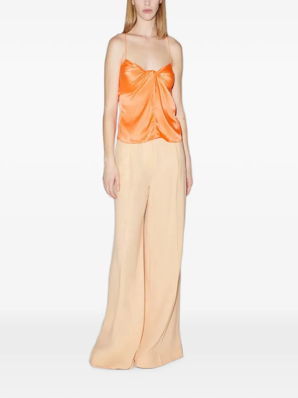 Rosetta Getty Tanktop met gedraaide voorkant Oranje