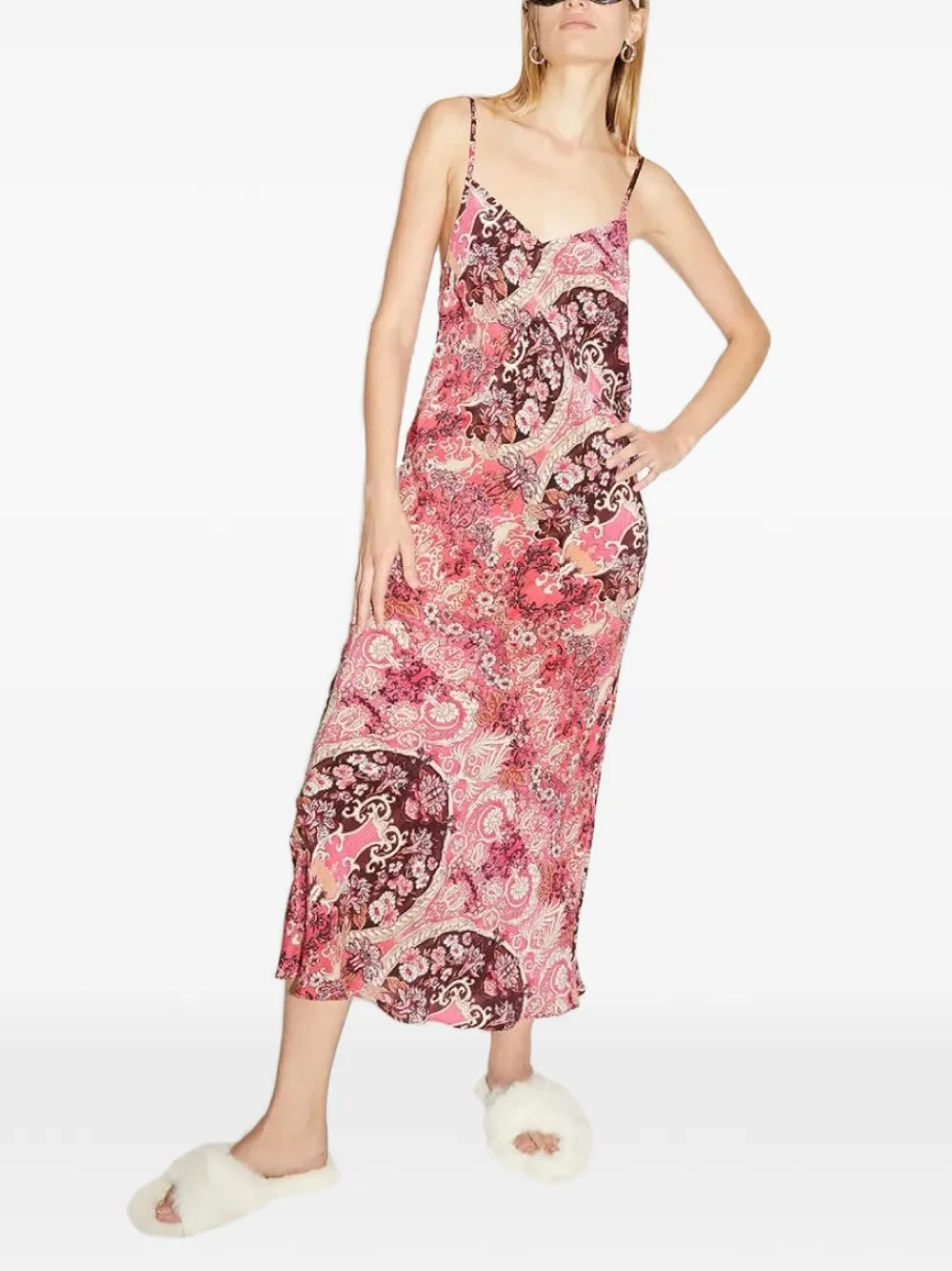 Maria Cher Besalu Isabel floral-print midi dress