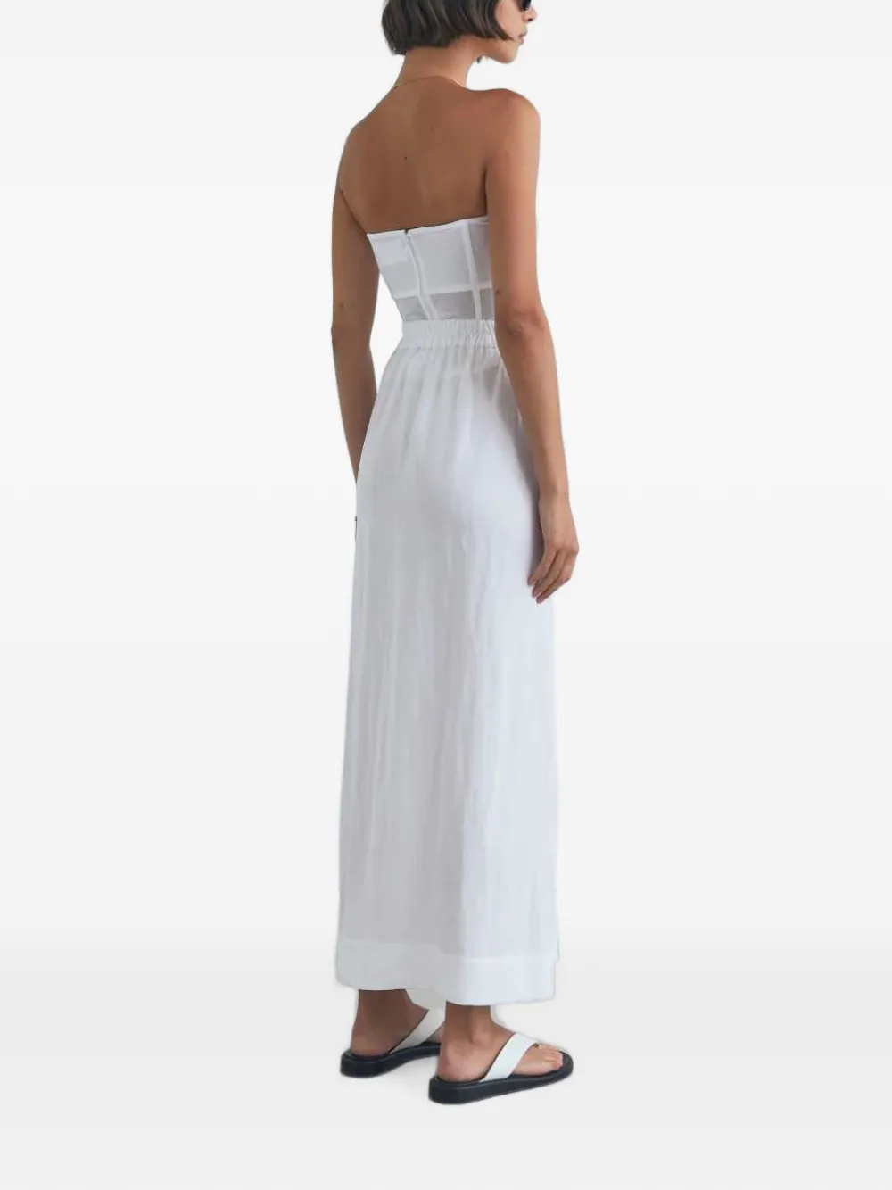 VIKTORIA & WOODS Rome mesh bustier met baleinen Wit