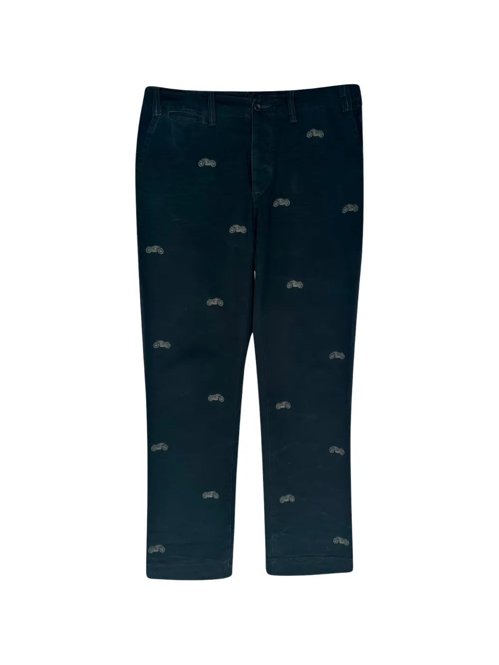 Ralph Lauren Vintage pantalon chino Motorcycle à broderies - Noir