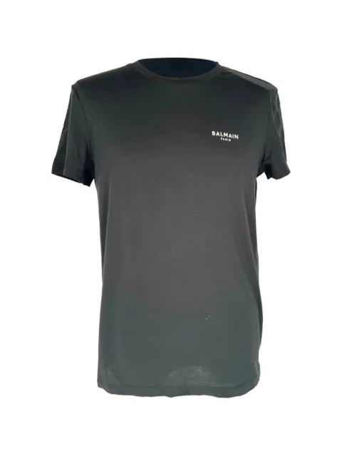 Balmain Pre-Owned Logo-flocked T-shirt