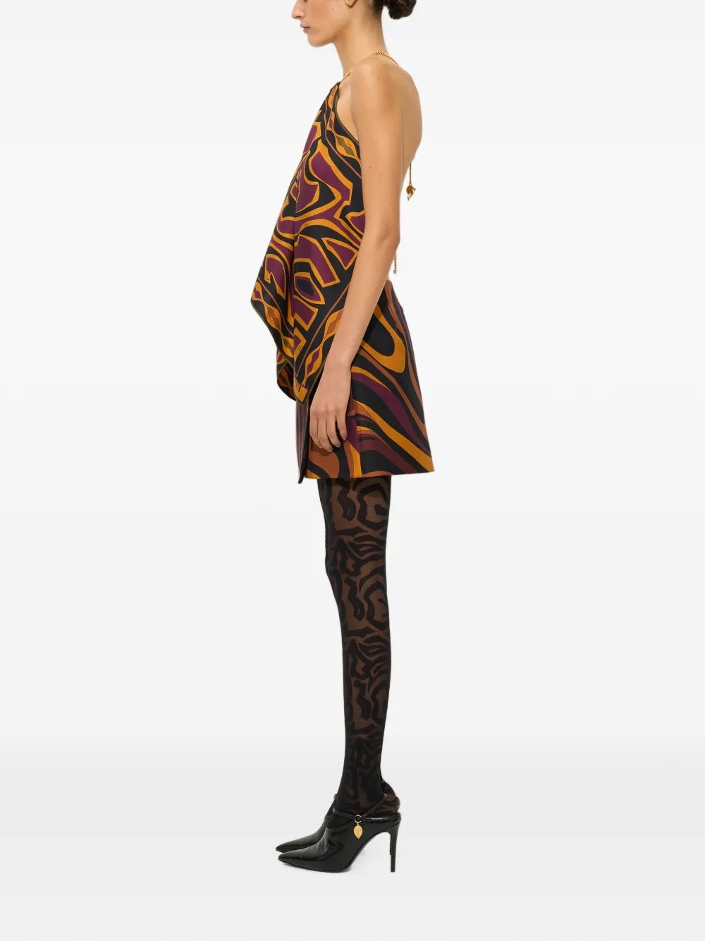 PUCCI Top met kettingband en abstracte print Paars