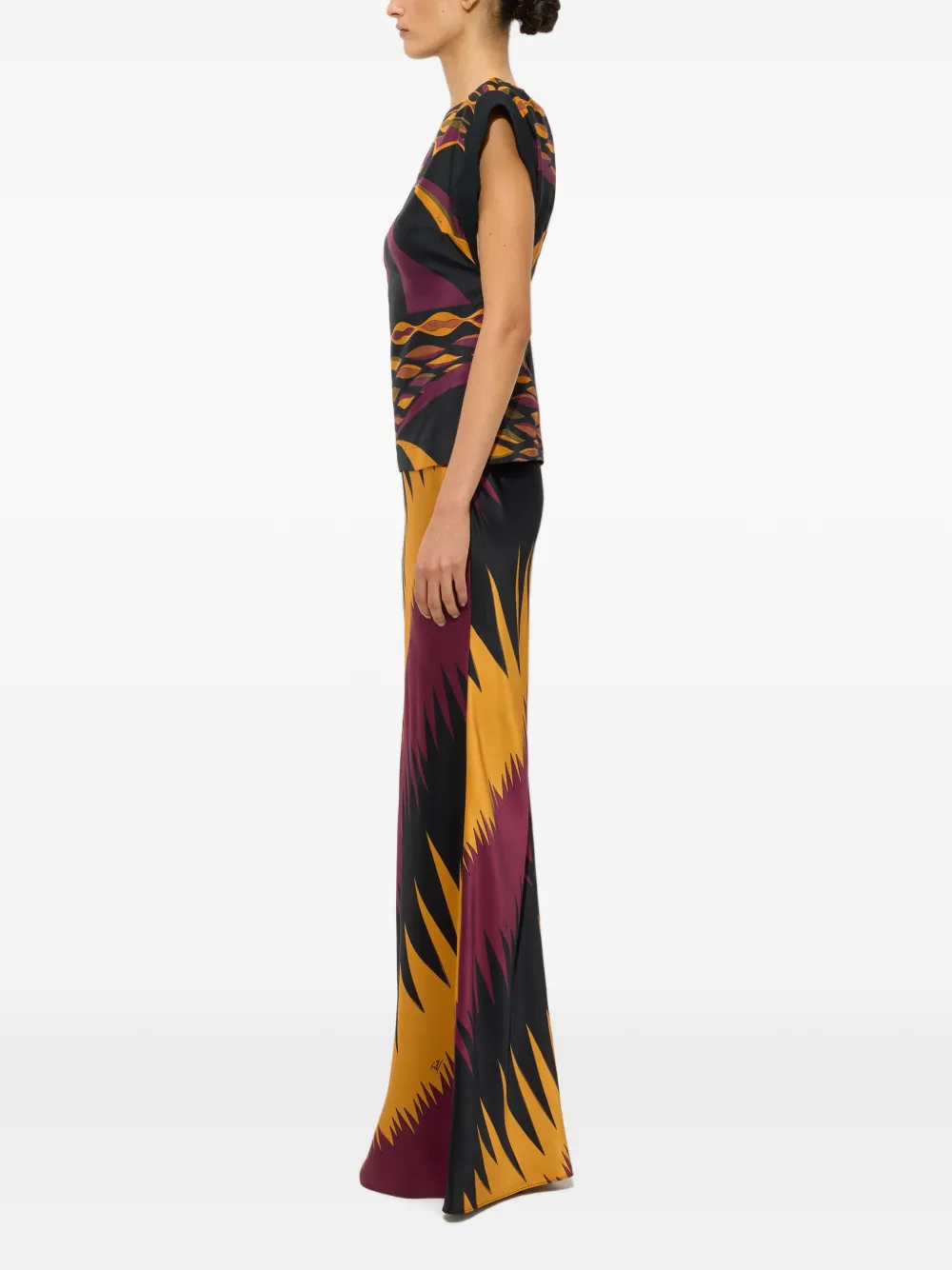 PUCCI Satijnen rok met Drago-print Paars