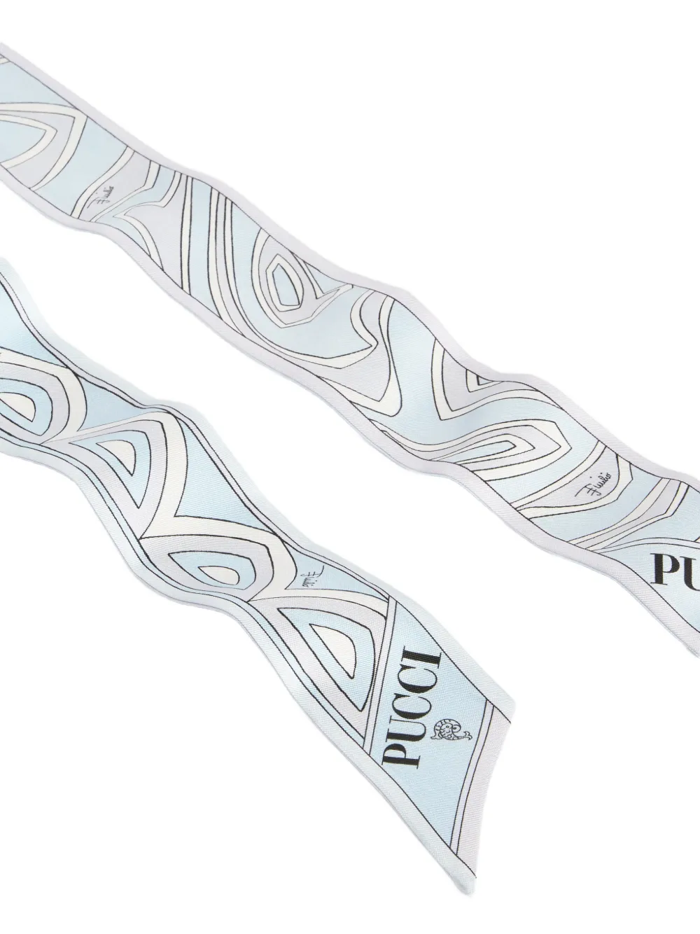 PUCCI Bandeau sjaal met print Blauw