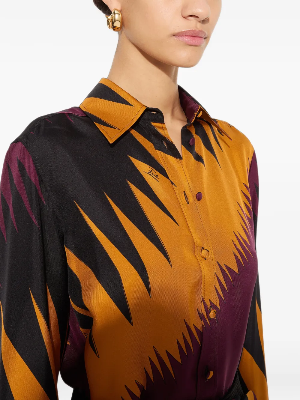 PUCCI Zijden blouse met Drago-print Rood