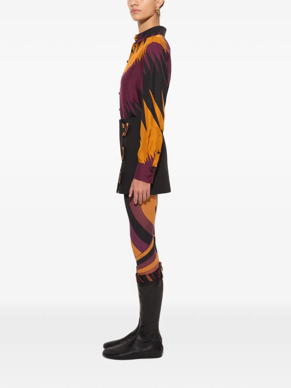 PUCCI Zijden blouse met Drago-print Rood
