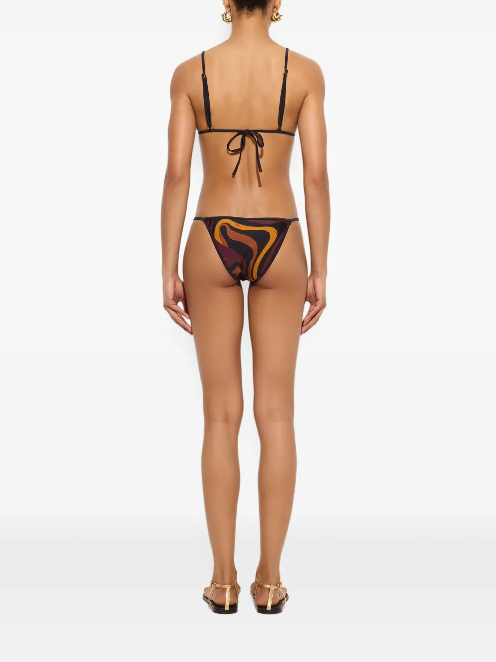PUCCI Marmo bikinislip met print Zwart