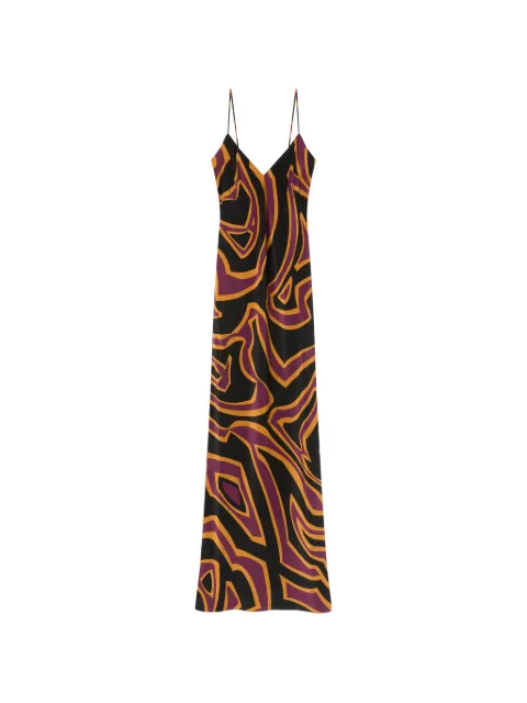 PUCCI Labirinto-print crêpe de chine maxi dress