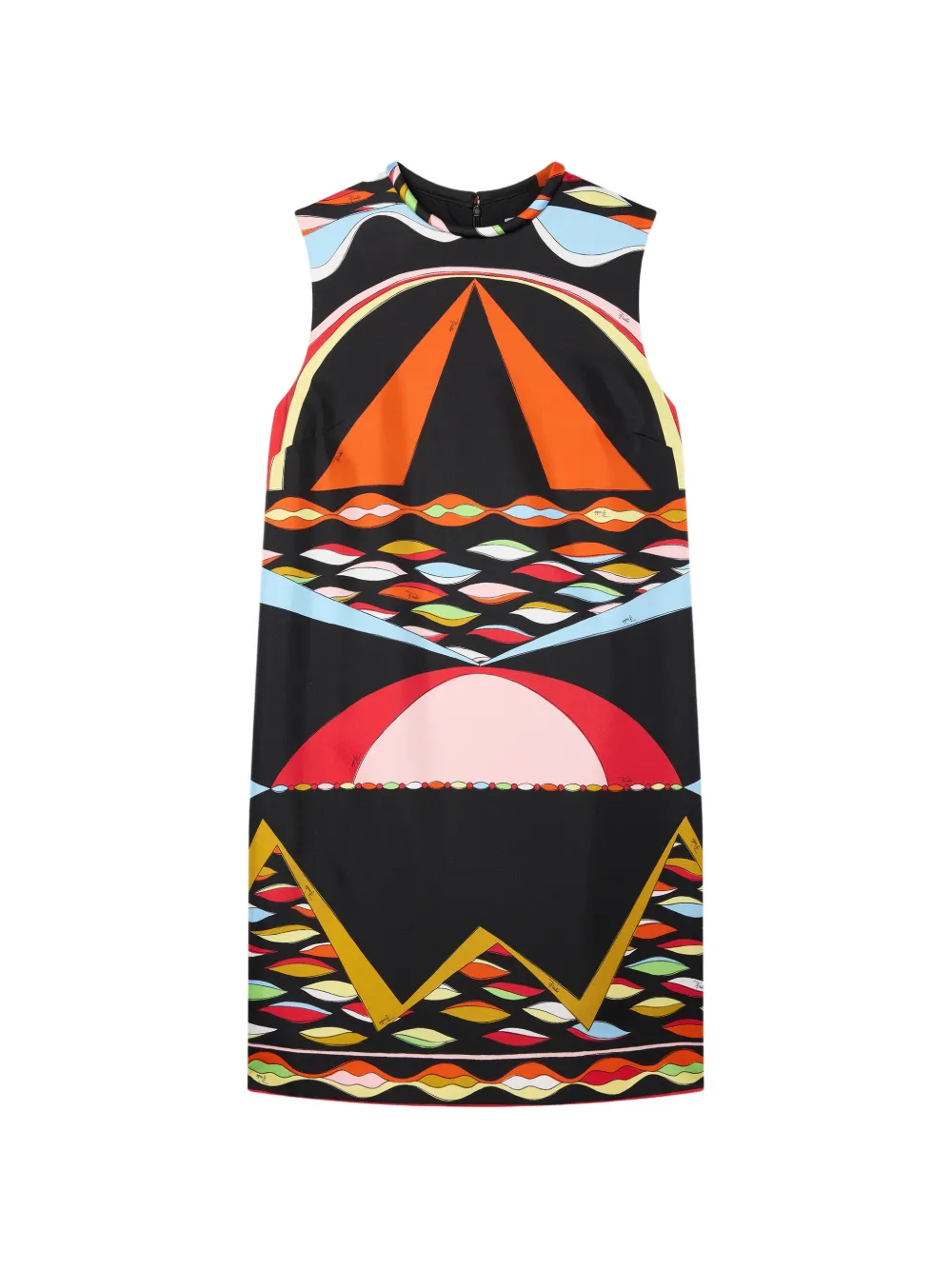 PUCCI Zijden jurk met Dune-print Zwart