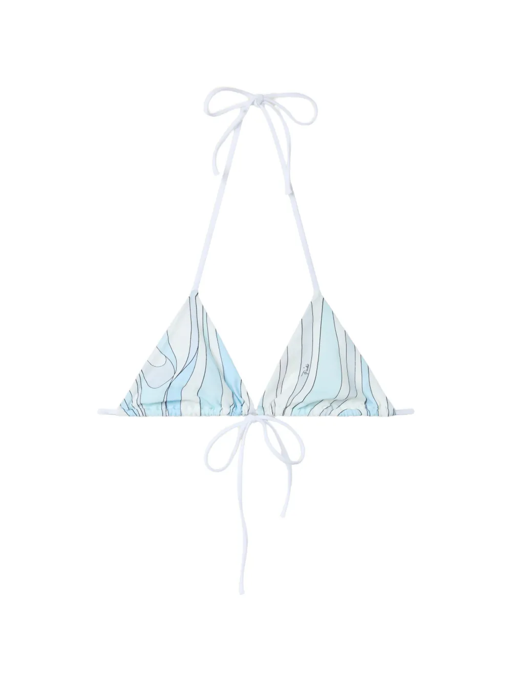 PUCCI Marmo-print bikini top - Bianco